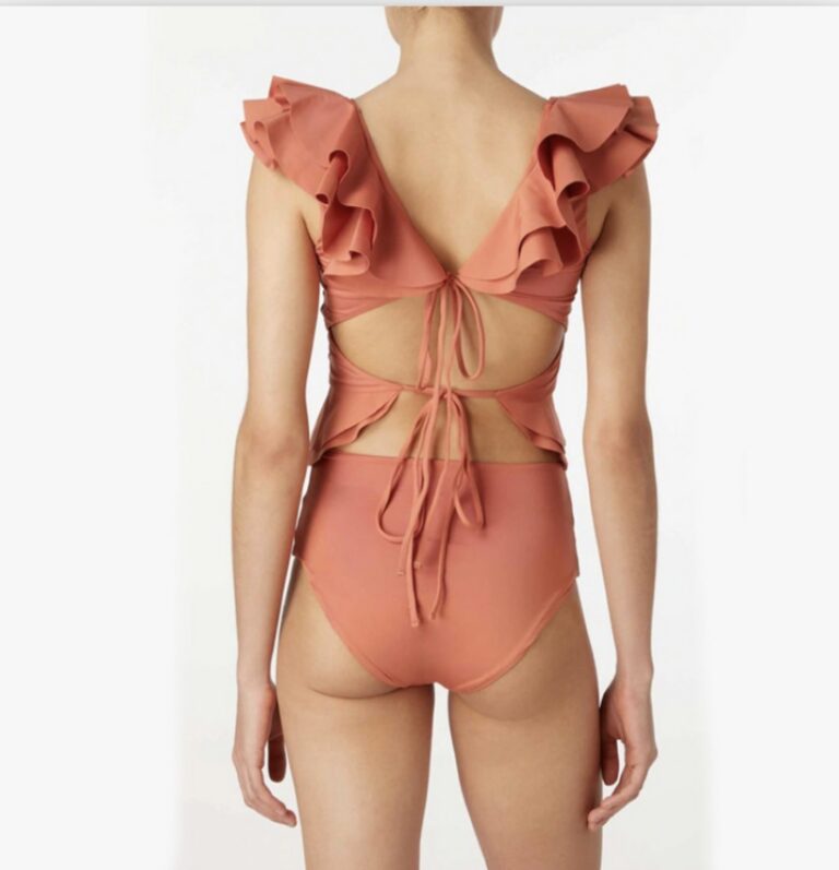 2 Piece High Waisted Ruffled Tankini - Image 2