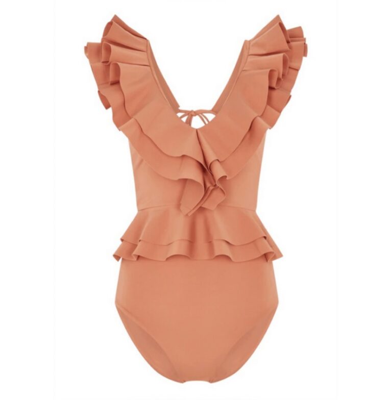2 Piece High Waisted Ruffled Tankini - Image 3