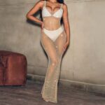 Rhinestone Sparkle Bodycon Maxi Sleveless Nightdress/Cover Up
