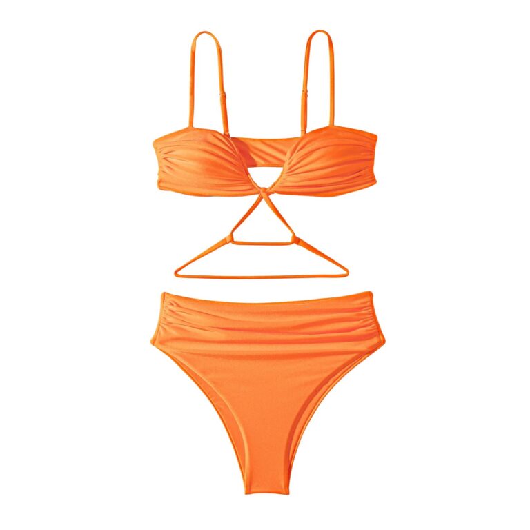 High Waist Tummy Control Shinny Bikini - Image 2